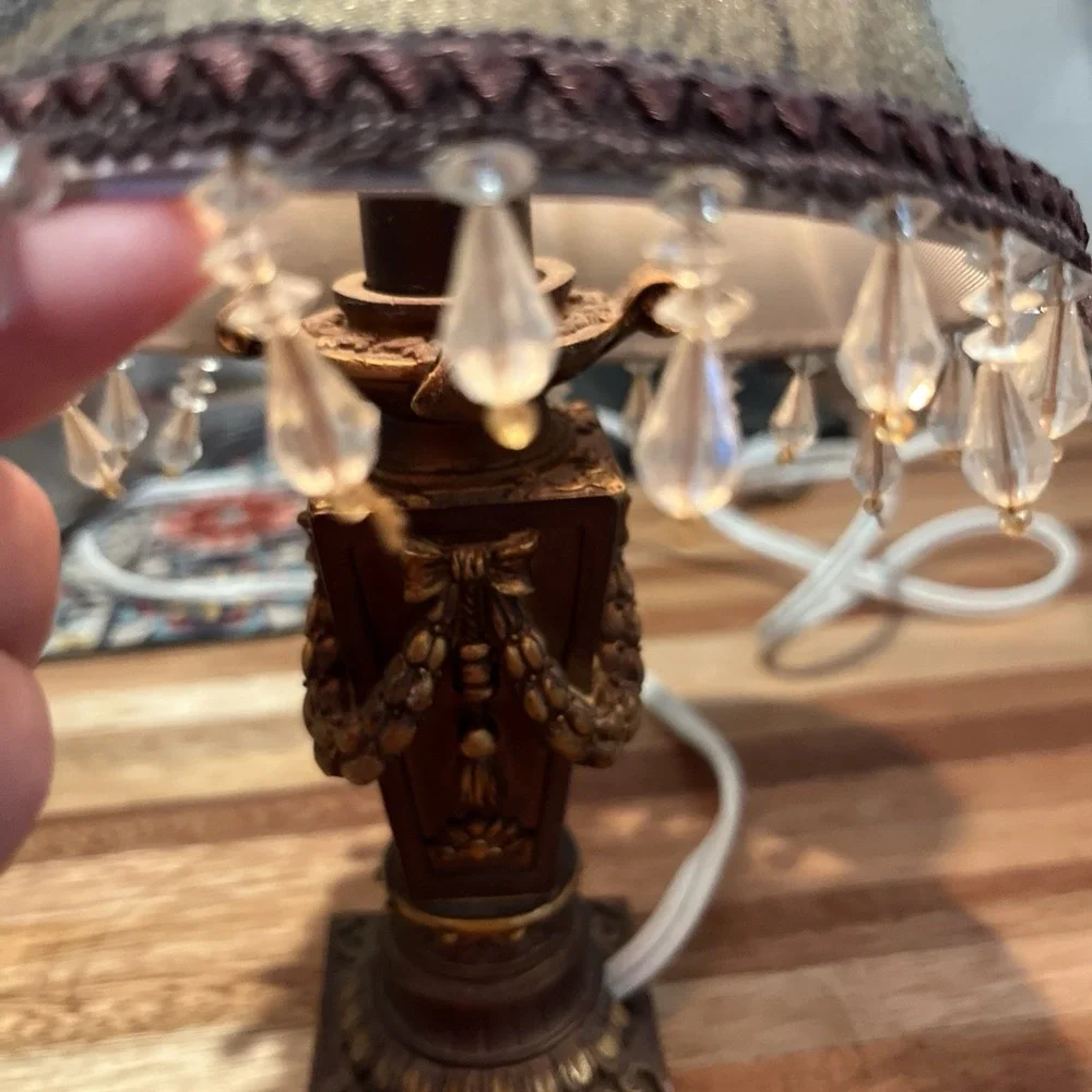 Table Lamp With Beaded Shade